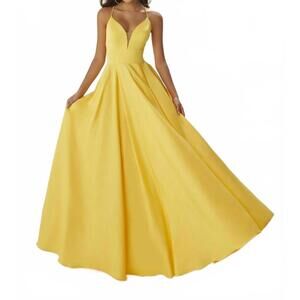 NEW TIFFANY DESIGNS women's prom dress in yellow